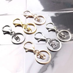 10pcs/lot Key Chain Lobster Ring Popular Classic  Lobster Clasp Key Hook Chain Jewelry Making Findings for Keychain