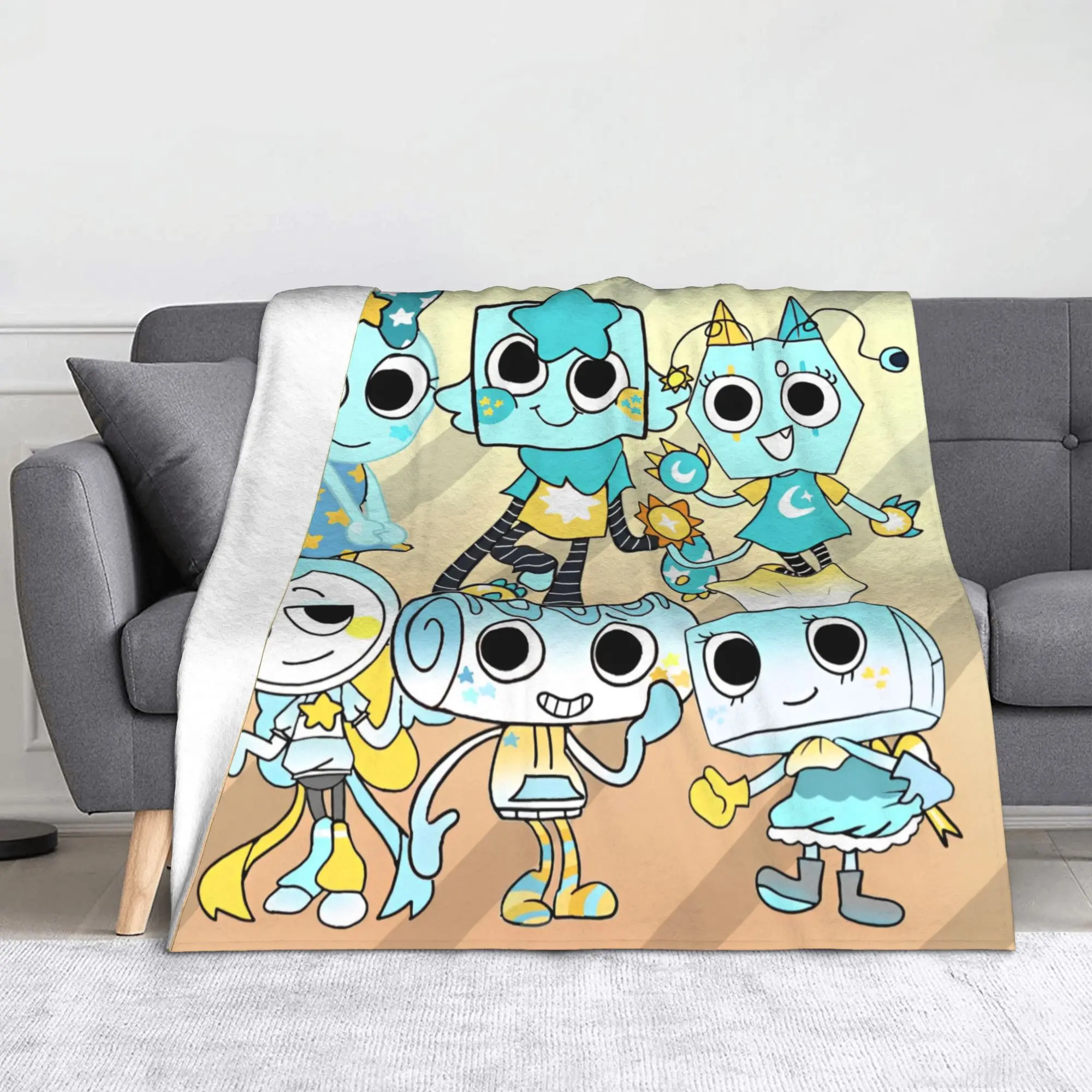 

Dandys World Cartoon Game Blanket Fuzzy Throw Blanket Summer Air Conditioning Personalised Ultra-Soft Warm Bedspread