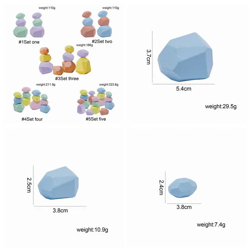 Kinder Holzblock Stapeln Spielzeug farbige Steine Montessori Spielzeug Baby Vorschule Lernspiel Infait Stapel block Spielzeug Geschenk