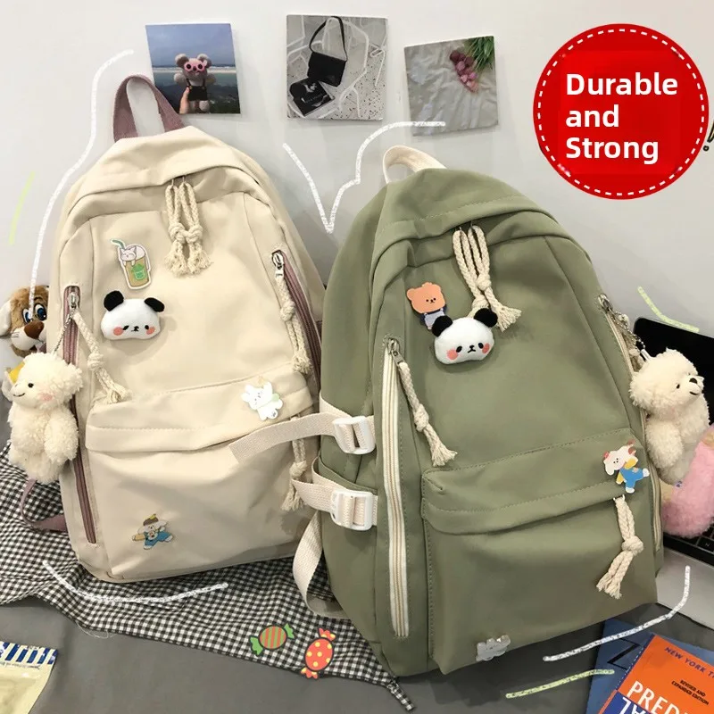 

2026 New Ins Large Capaci Double oulder Bapa Reduction Load Spine Protection Bag for Junior And High School Students ...