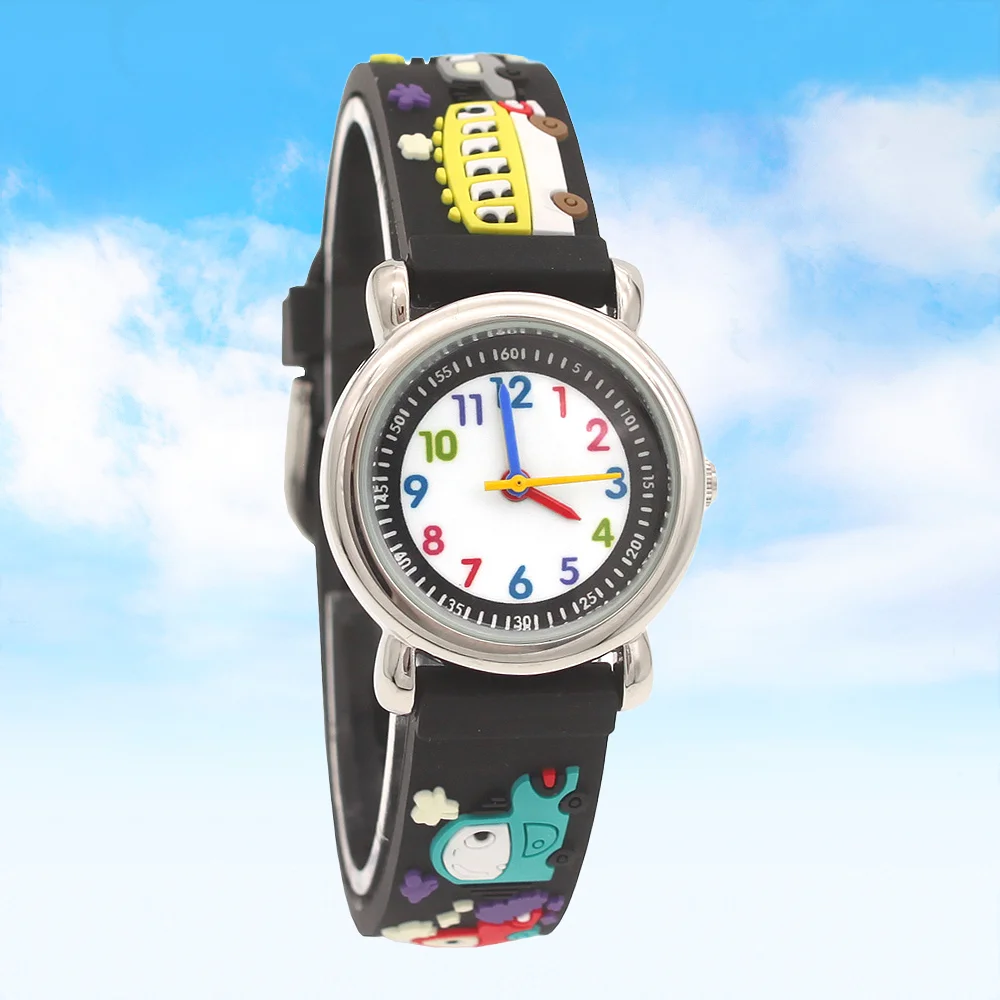 

Cute Kids Quartz Watch - Boys Girls Fabric Strap Student Wristwatch Time Clock Educational Gift