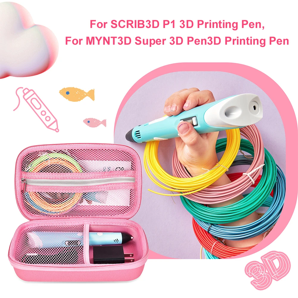 Жесткий чехол для SCRIB3D P1, дорожный чехол для ручки с 3D-печатью, сумка для хранения, жесткий чехол для 3D-ручки MYNT3D Super, сумка для ручек 3D
