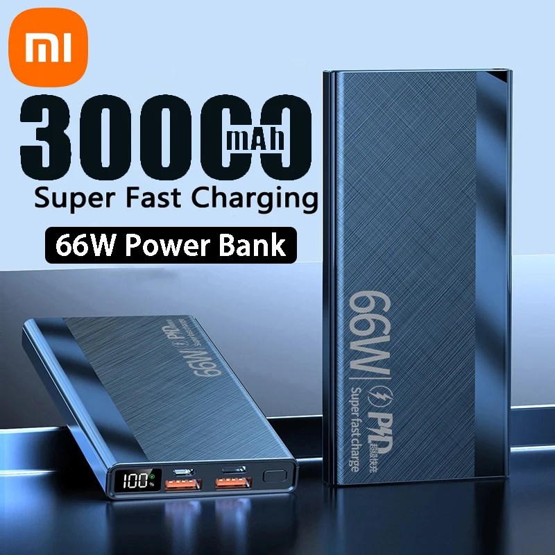 Xiaomi 30000mah 66w Power Bank Pd 20w Super Fast Charging Battery Large Capacity Digital Display For Iphone Samsung Huawei Gift