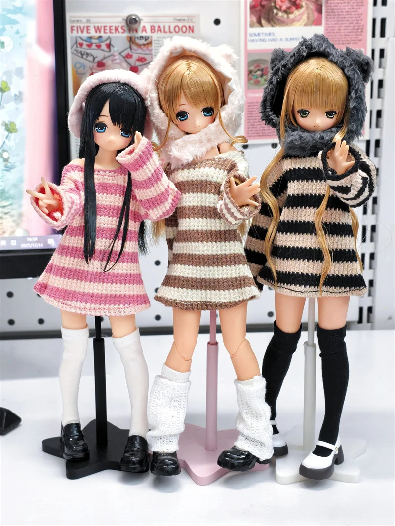 

BJD doll clothes suitable for ob24 azone p20 size Uniform Aozora Diary clothes set doll accessories (3 points)