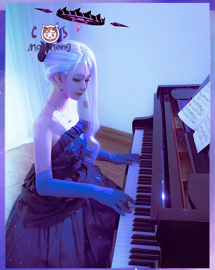 

Anime Blue Archive Sorasaki Hina Cosplay Costume Girl new purple elegant dress gloves headwear socks Halloween Woman uniform