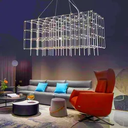 Cube pendant lamp Nordic dining table lamp modern simple luxurious creative firefly front desk a living room LED lamp