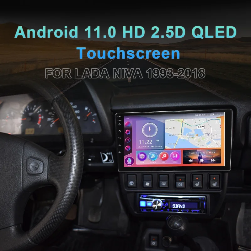 QSZN For LADA NIVA 1993-2018 Car Radio Multimedia Video Player Navigation GPS Carplay Android 12 Autoradio Head Unit Auto Stereo