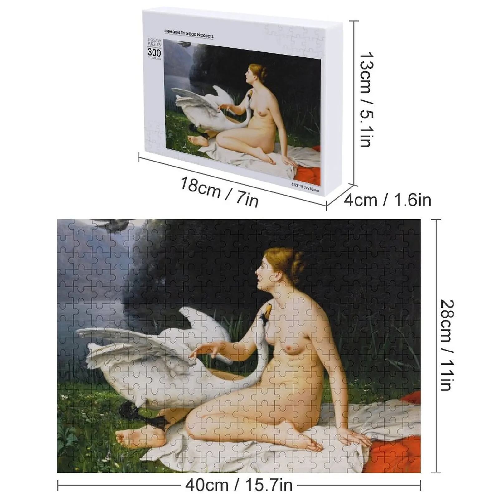 ليدا والبجعة (1879) جان بابتيست بول لازرجس بازل قطع صورة خشبية مخصصة صور هدايا شخصية لغز #5