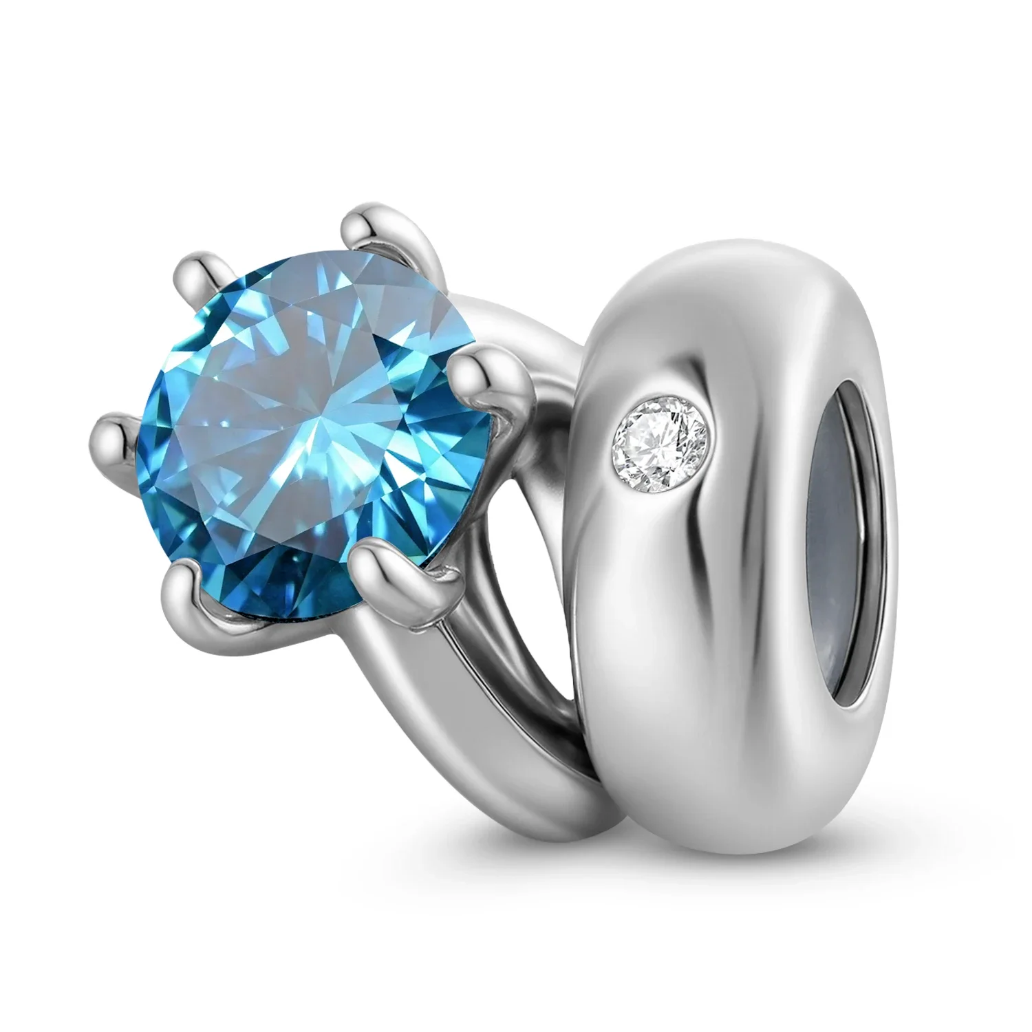

kataoka Twelve Birthstones 925 Sterling Silver Navy Blue Purple Ring Zircon Charm Beads Fit Original Bracelet Diy Jewelry Access