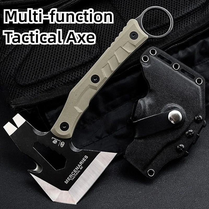 

Multi-function Tactical Axe Professional Hatchet Self-defense Outdoor Axe for Firewood Camping Supplies Survival Accessories