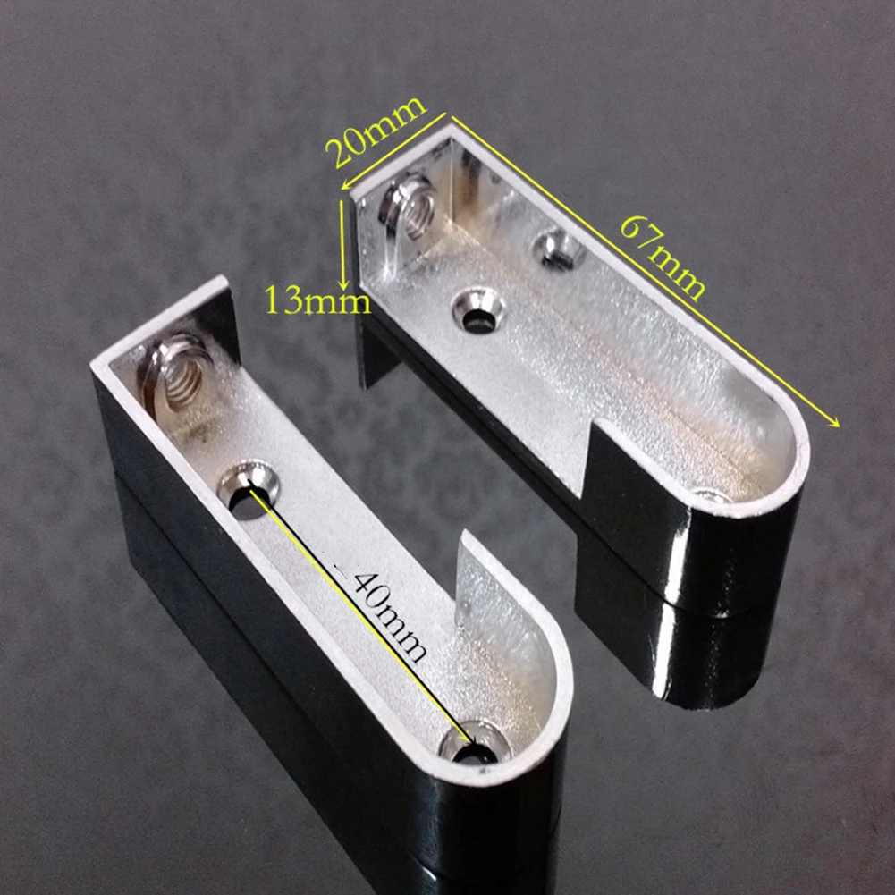 Hanging Rod End Closet Brackets No Fading Oval Wardrobe Rail Three-hole Bracket Wall Mounted Easy Installation