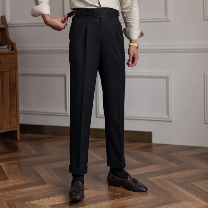 British Style Suit Pant Men Formal Wear Men Dress Pant Business Office Trouser High Quality Men Dress Pant Men Solid Color Pant