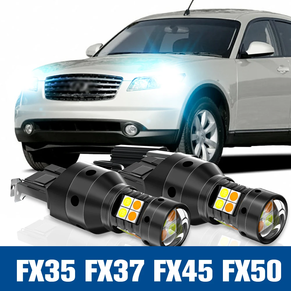 

2x LED Dual Mode Turn Signal+Daytime Running Light DRL Accessories Canbus For Infiniti FX35 FX37 FX45 FX50 2003-2014 2008 2009