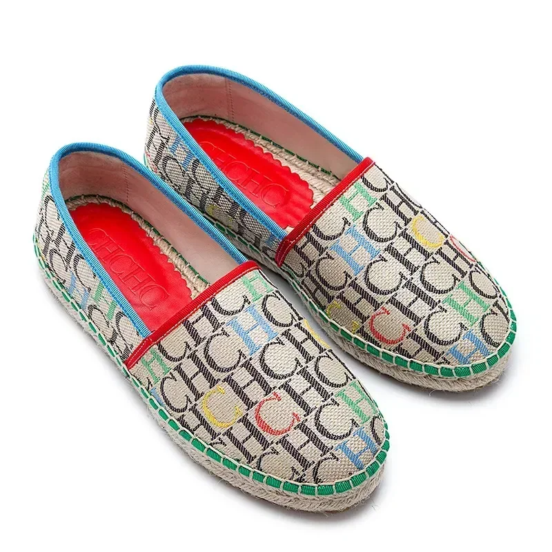 

CH Classic Retro Style Fashion Women's Flat Shoes Letter Print Design Comfortable Women's Casual Shoes Simple Versatile