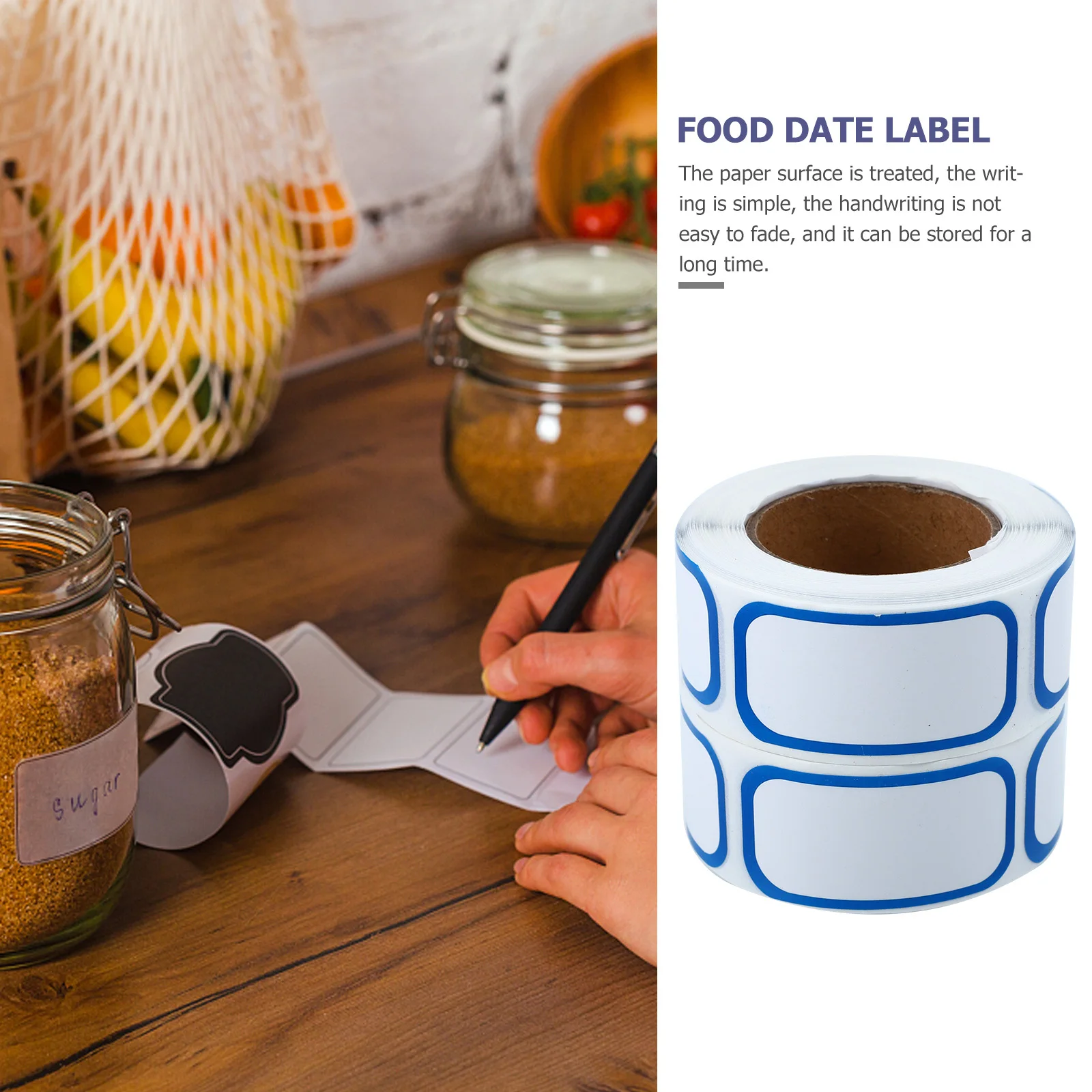 

6 Rolls Removable Date Marking Stickers For Food Milk Storage Labeling Adhesive Labels Writeable For Jar Bottle