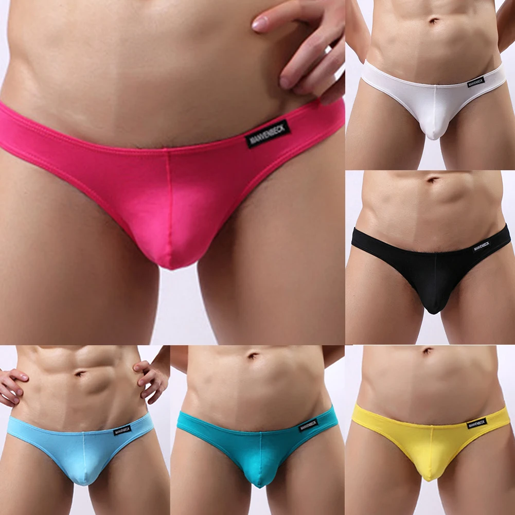 

Men Sexy Briefs Knicker Big Bulge Pouch Cotton Men's Panties Sissy Low Rise Underpants Jockstrap Man Underwear