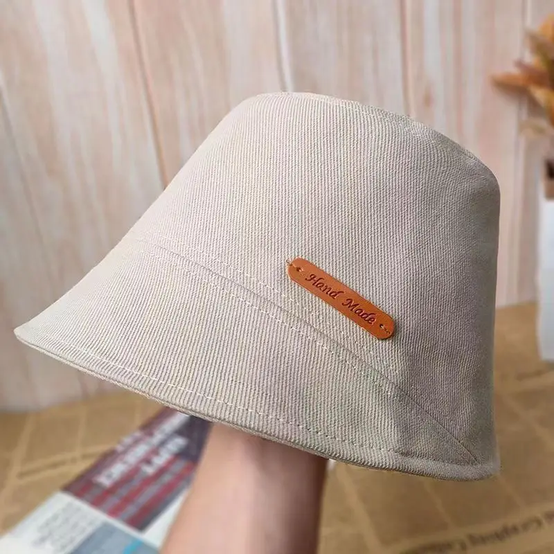 Korean Women Bucket Hat Fashion Cotton Soild Color Foldable Fisherman Hats Female Sun Protect Basin Brim Cap Gorras Bonnet