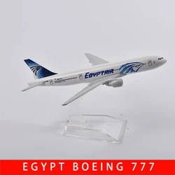 JASON TUTU 16cm EGYPT AIR AEROPLANE MODEL BOEING 777 AIRPLANE Aircraft Model Planel Airplane Diecast Metal 1/400 Scale Pla