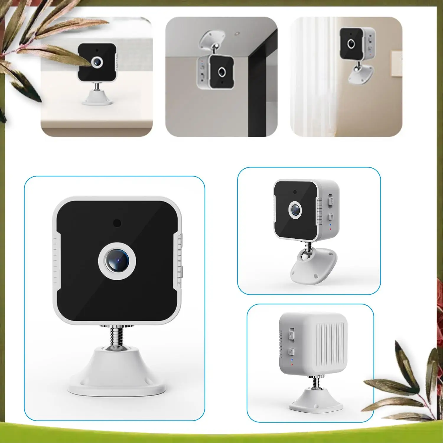 

Reliable-Baby Monitor Auto Tracking Mini Wifi Camera 1080P Smart Home Surveillance Wireless IP Camera Two Way Audio Infrared Eas