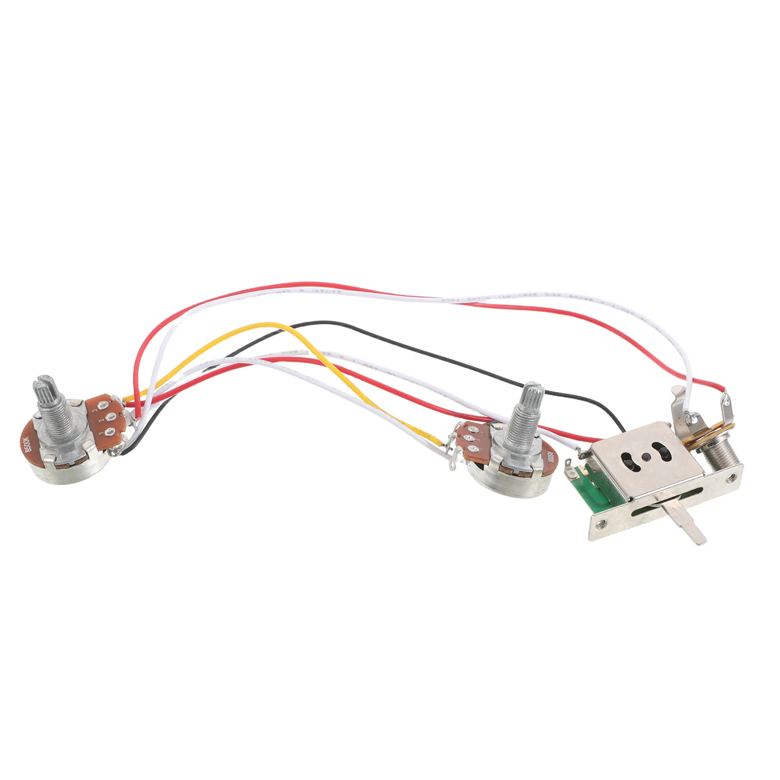 

1 Set Electric Wiring Harness Kit 3-Way Toggle Switch Standard Jack Precision Tuning Stable Signal Transmission Professional