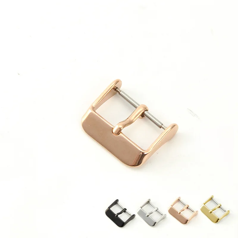 8mm 10mm 12mm 14mm 16mm 18mm 20mm 22mm Stainless Steel Pin Buckle Watchband Accessories IP Electroplating Button Watch Accessory