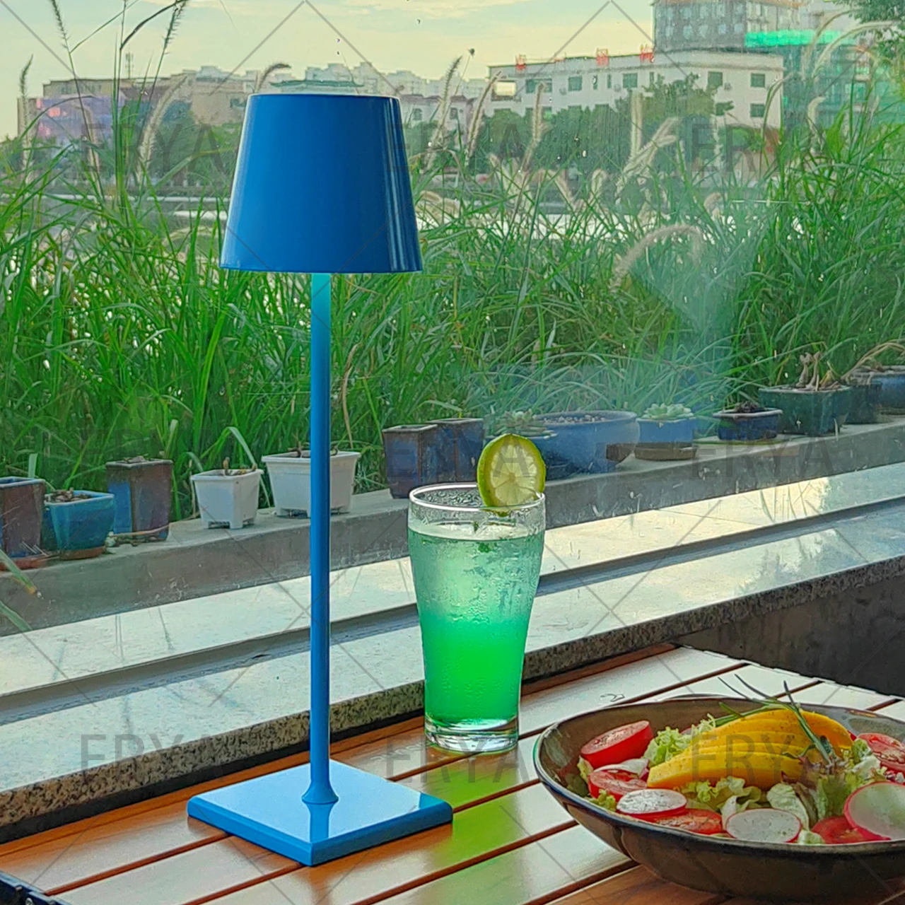 Rechargeable 3 Color Stepless Dimming Desk Lamp 5000mAh Portable LED Desk Lamp for Restaurant Bedroom Bars Home Patio Outdoor