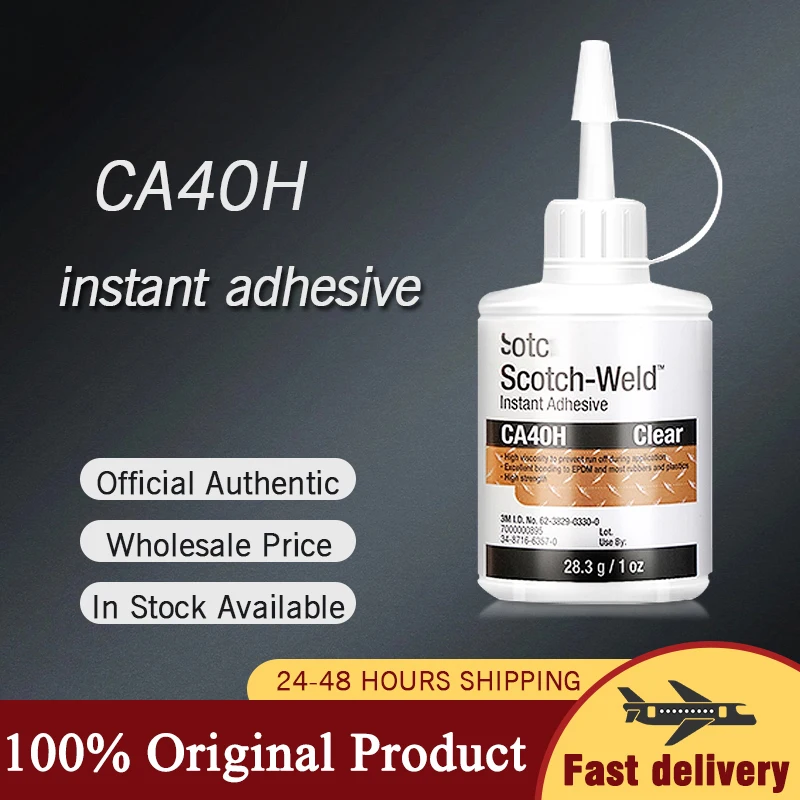 

CA40H Scotch-Weld Instant Adhesive 1 fl oz Clear Cyanoacrylate Super Glue Fast Setting Panel Bonding