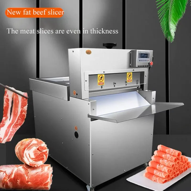 LXT Fully Automatic Meat Roll Slice Machine Chicken Fish Beef Commercial Frozen Meat Slicer Machine