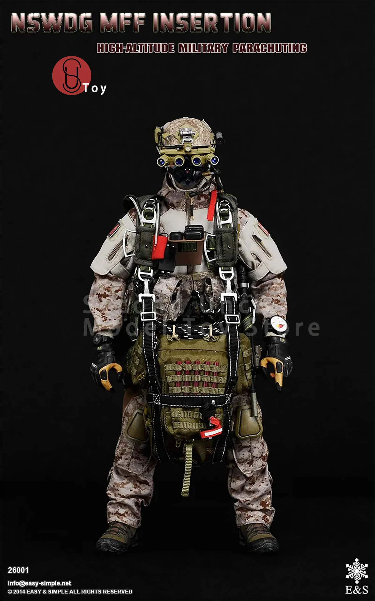 

Easy&Simple ES 26001 1/6 NSWDG MFF INSERTION High Altitude Military Parachuting Action figure Full Set Collectible Model Toys