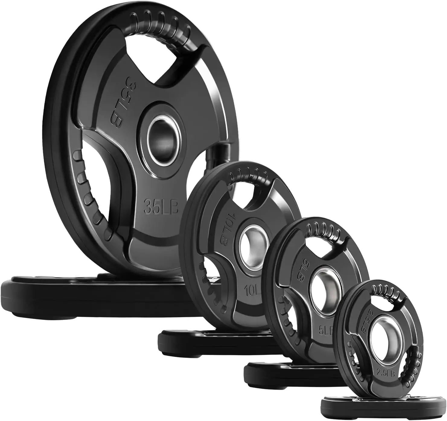 

Резиновые штанги для штанги, 2-дюймовые штанги для тяжелой атлетики и силовых тренировок в доме и тренажерном зале, набор 105 фунтов