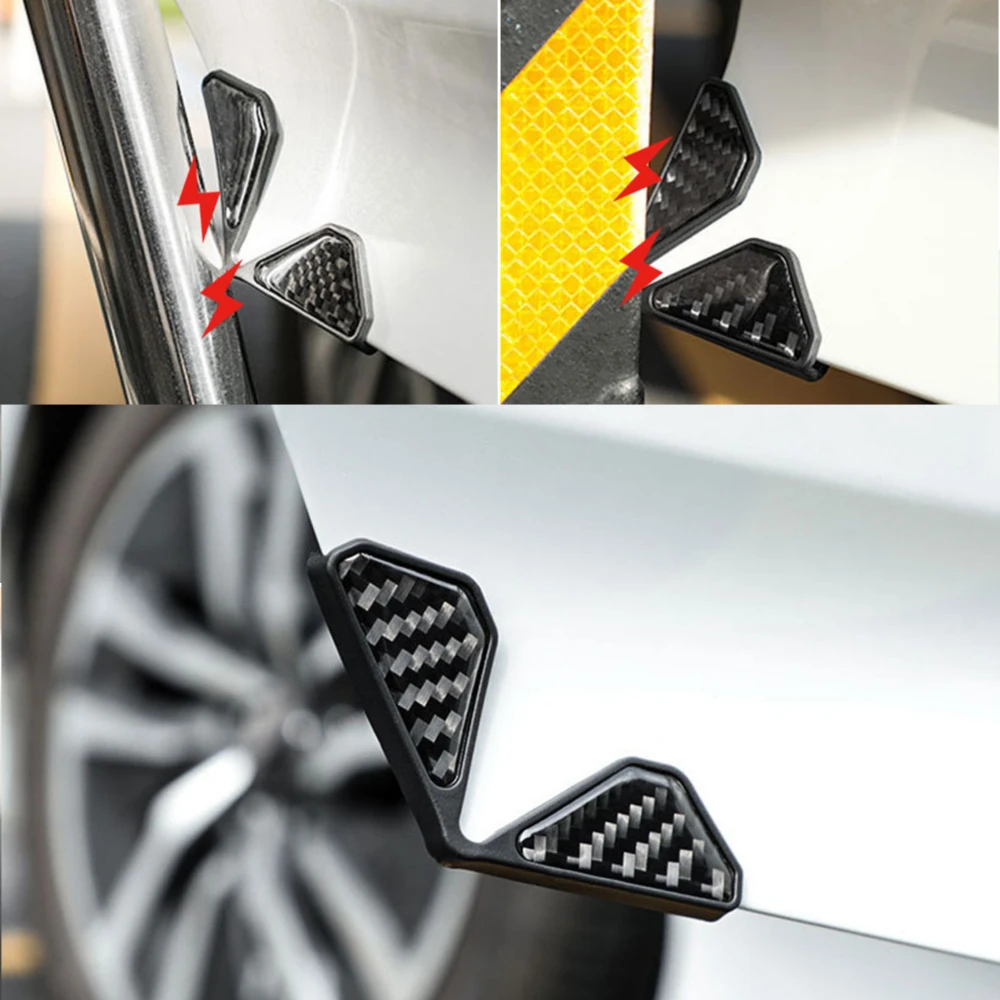 

2pcs Auto Door Corner Anti Collision Protector Cover Car Body Door Anti-Scratch Silicone Strip Sticker Car Exterior Accessories