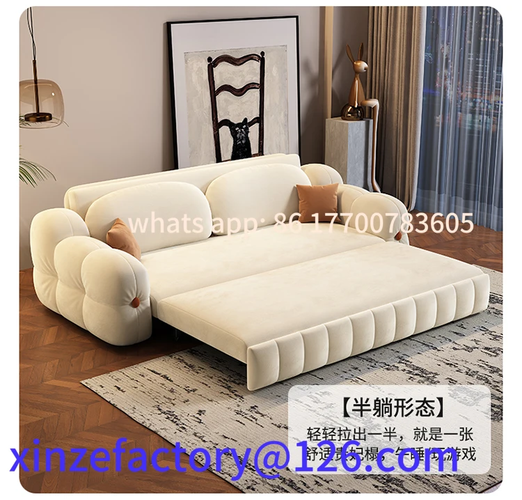 

Customizablemultifunctional folding integrated dual-purpose new storage double living room small apartment sliding sofa