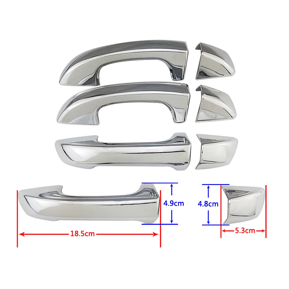 For Skoda Superb B6 2008-2015 Car Styling Chrome Side Door Handle Cover & Door Bowl Cover 2009 2010 2011 2012 2013 2014