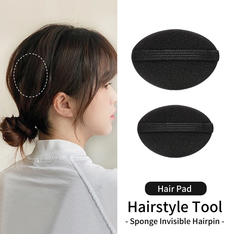 2Pcs Spons Hair Maker Styling Magic Bun Haar Base Bump Styling Insert Tool Volume Hoofddeksels