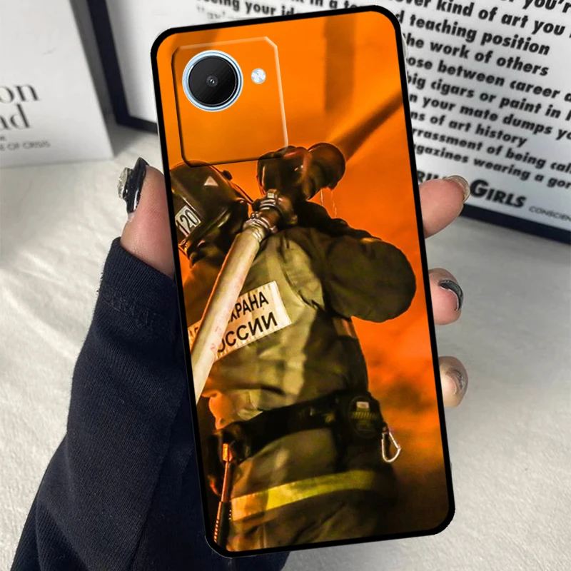 Fire Fighter Hero Case For Realme 10 11 Pro Plus GT Neo 5 3 3T 2T C11 C15 C25s C21Y C30 C31 C33 C35 C53 C55