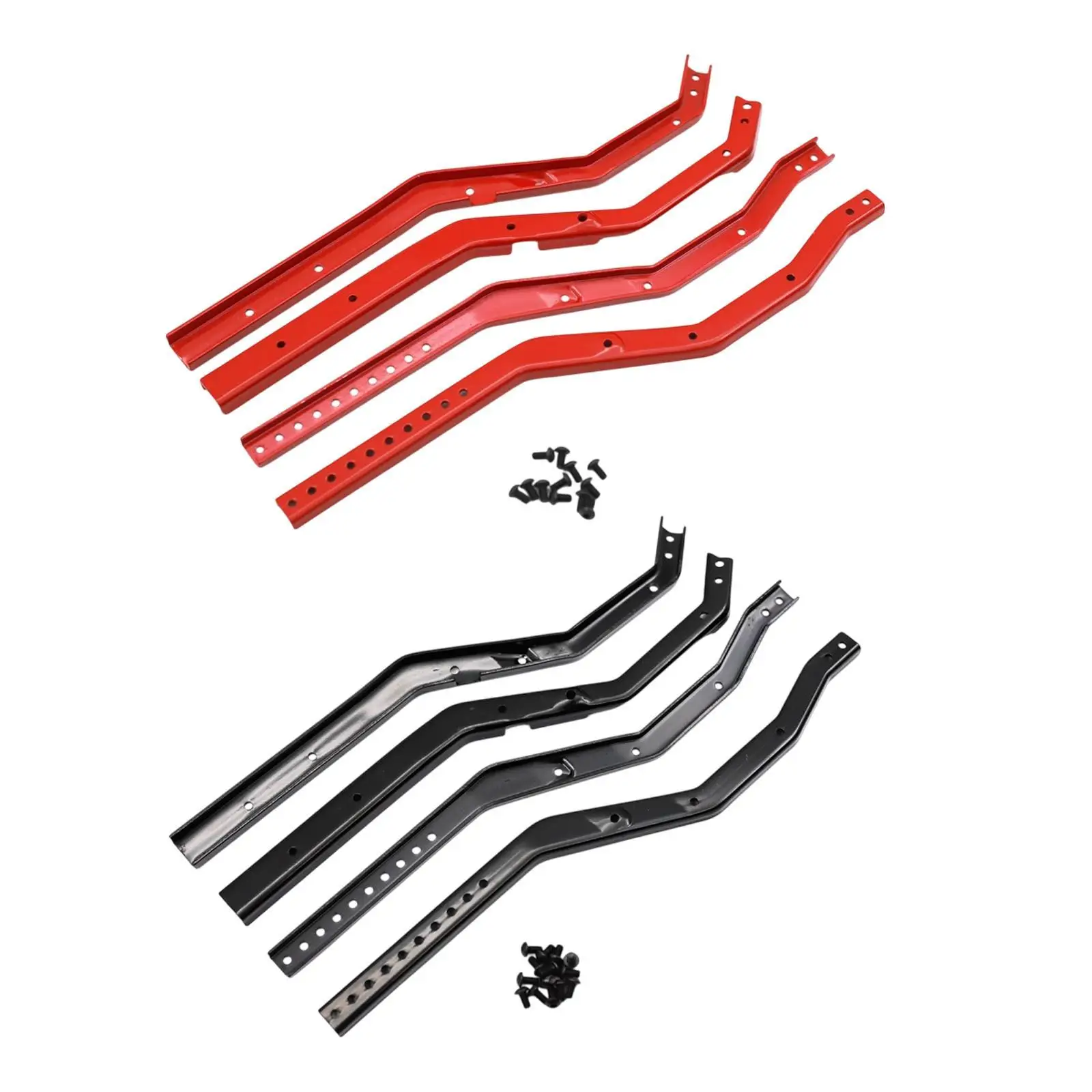 4x 1/10 RC Auto Chassis Rahmen Schienen Professionelle Robuste Einfach zu Installieren Ersatzteile für SCX10 III Auto Crawler Modell DIY Geändert