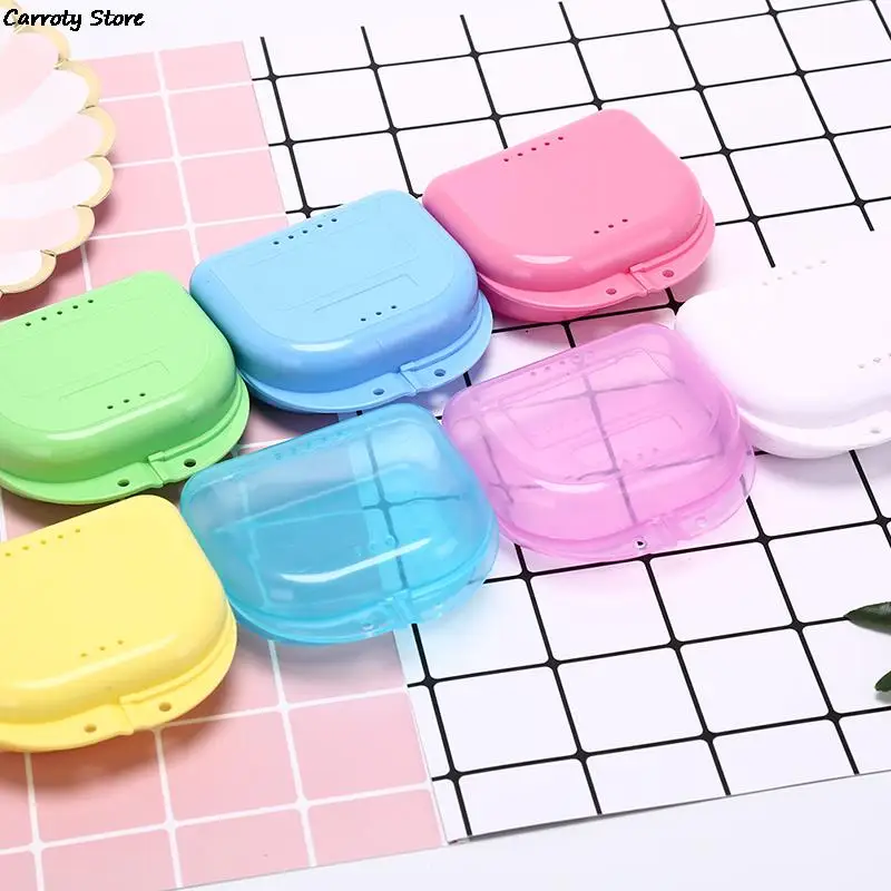 1Pcs Dentures Cleaner Denture Bath Storage Box Case Dental False Teeth Appliance Container Storage Boxes