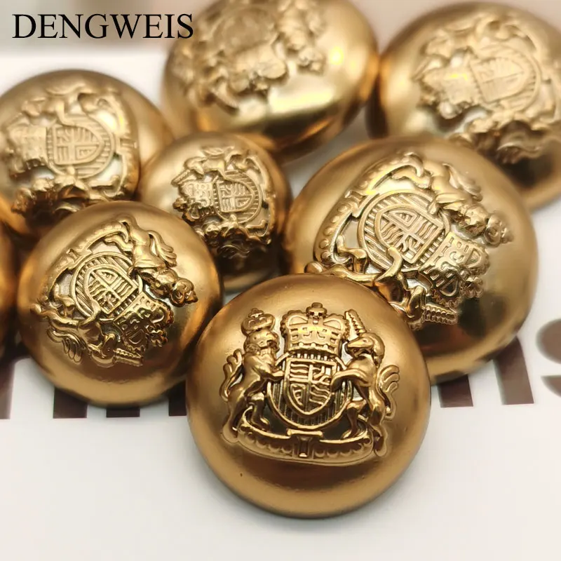 European Vintage Clothing Metal Buttons DIY Sewing Suit Jacket Uniform Shirt Button Wholesale Sewing Accessories New 6pcs/Lot