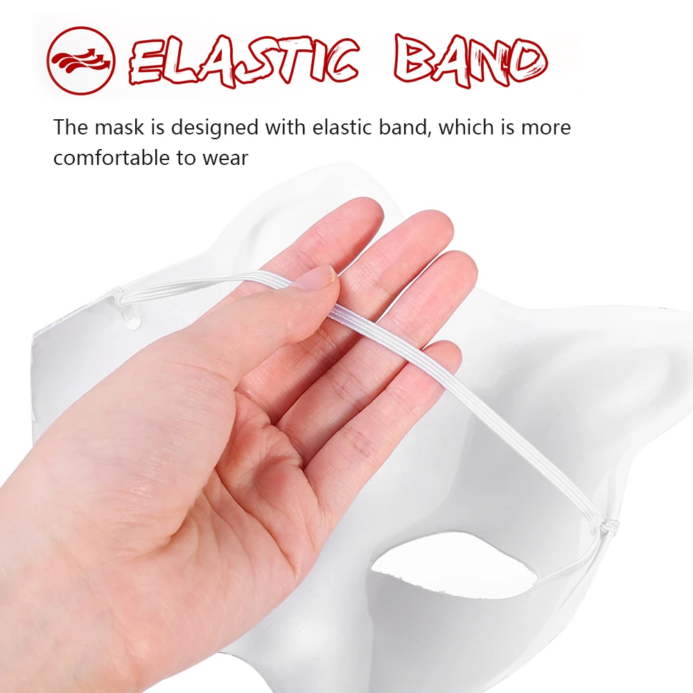 Therian-Maske Halloween DIY Vollgesichts-Bastelmasken Blanko bemalbare Papiermaché-Maske für Maskerade, Cosplay, Mardi Gras Party Requisite – Detail 12