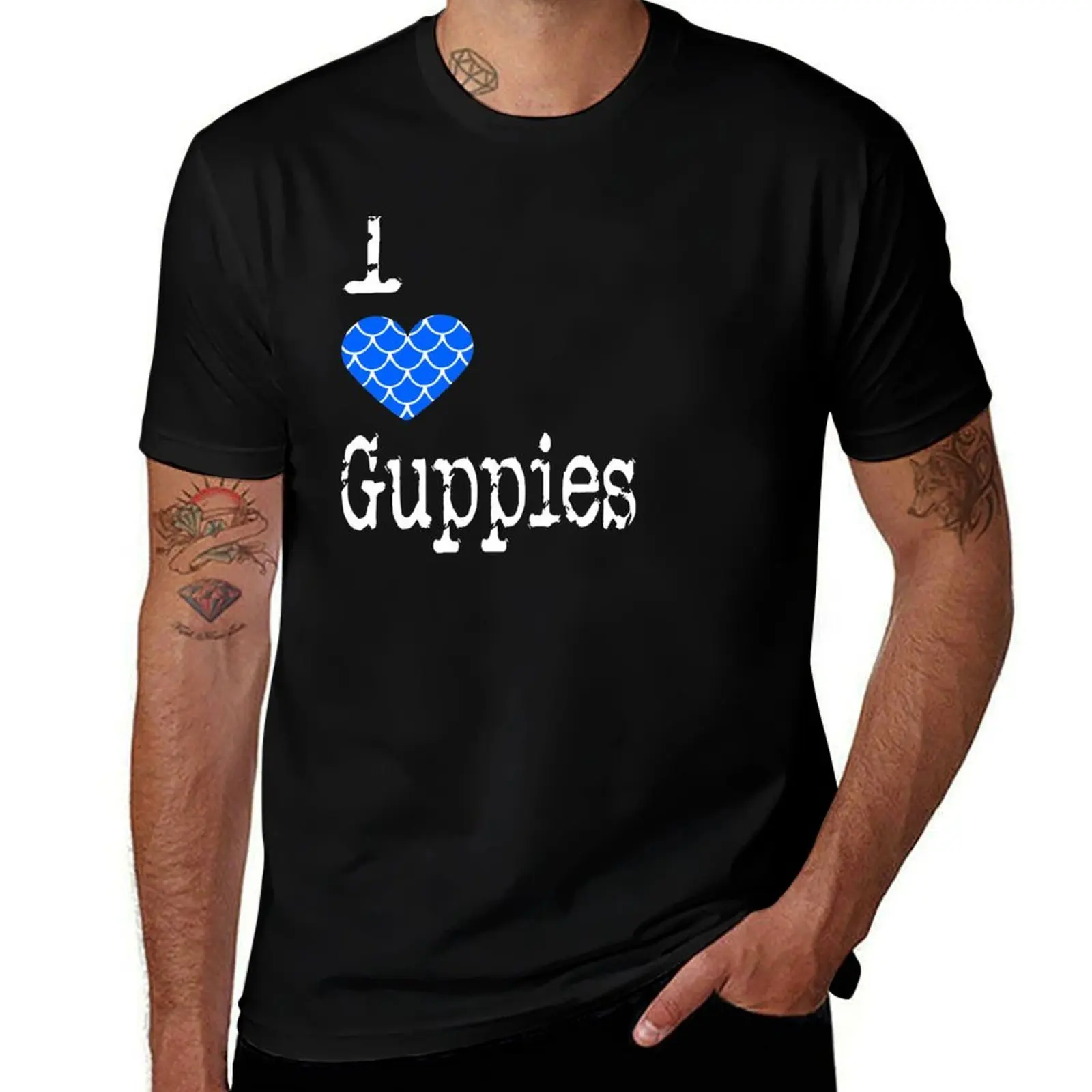 

I Heart Guppies | Love Guppies - Poecilia reticulata T-Shirt t shirt man designer man t shirt cotton T-Shirt