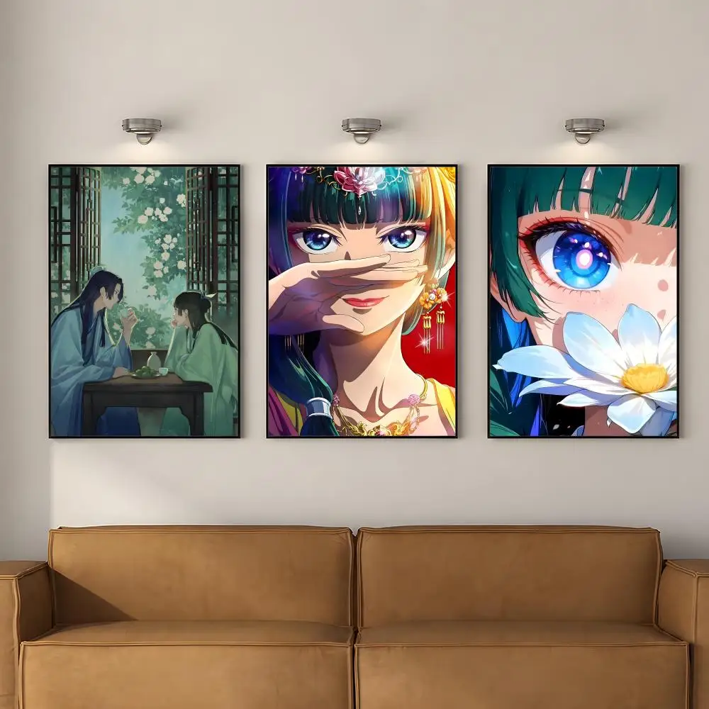 The Apothecary Diaries Maomao Jinshi Poster PP Self Adhesive Decorative Poster Waterproof Waterproof for Apartment Bedroom