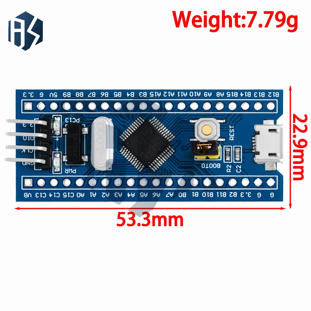 STM32F030C8T6 ARM Cortex-M0 Entwicklungsboard – Kompaktes Minimumsystemmodul mit Arduino-kompatiblen Pins für Arduino