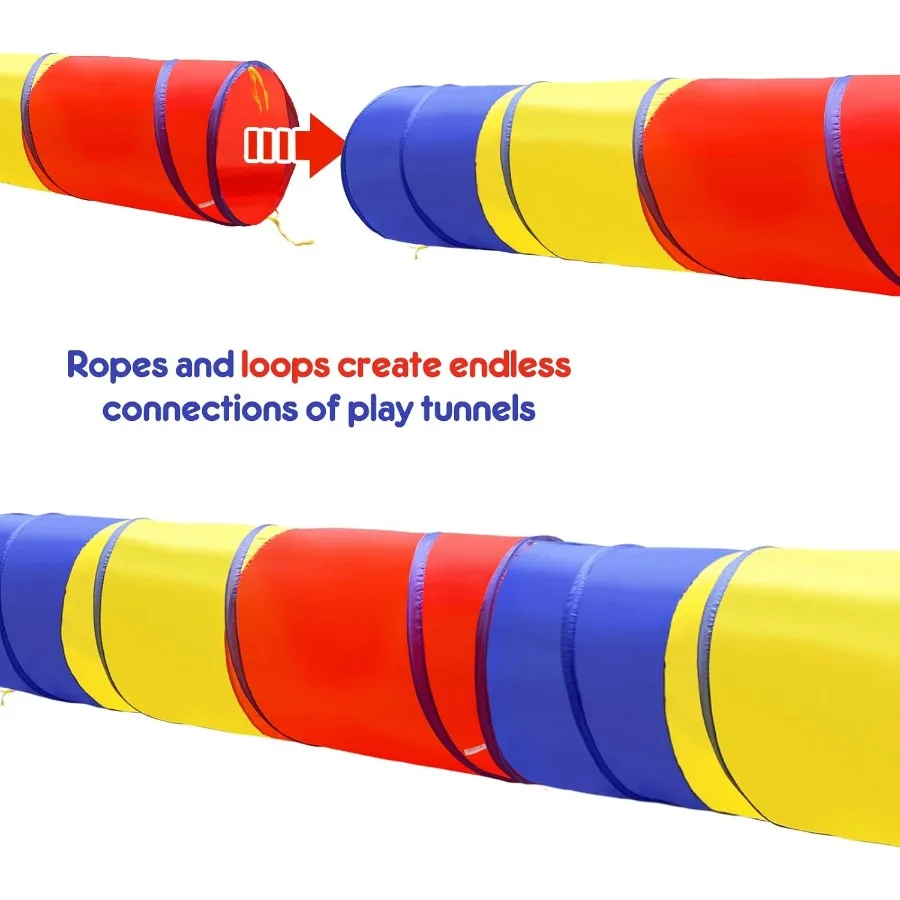 Play Tunnel for Toddlers Pop Up Crawl Through Tunnel Play Tent for Baby Infant or Dog Tunnel Toys or Gift Indoor and Outdoor Cl