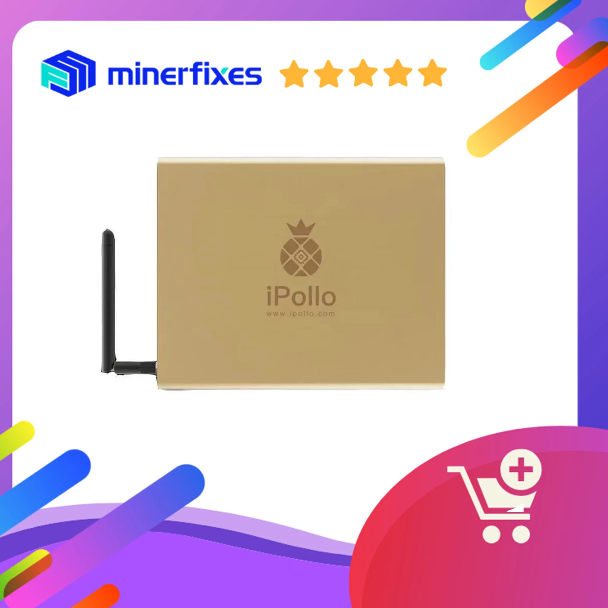 جهاز تعدين iPollo V1 Mini ETC مستعمل 300MH/s 240W مع آلة تعدين PSU منخفضة الضوضاء ETC جهاز تعدين ETC Asic جيد للتعدين المنزلي Ipollo v1.. #1