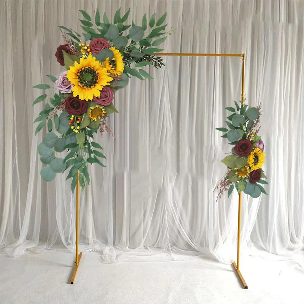 Artificial Flower Swag Sunflowers Rustic 2Pieces for Home Backdrop