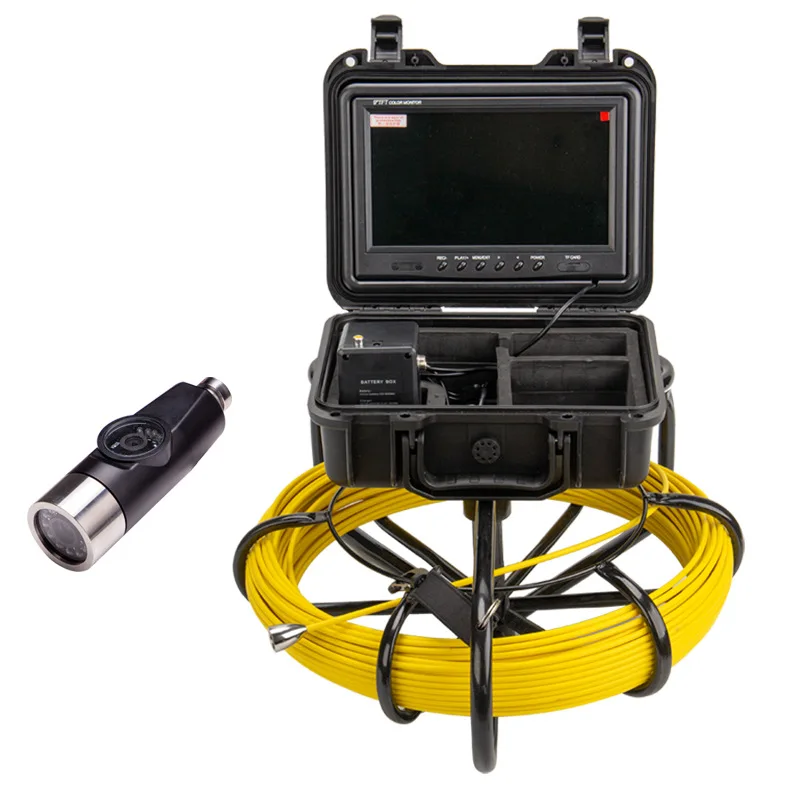 

9-Inch Double Lens HD 1200 Line Pipeline Endoscope Underwater Monitoring Cable And Wire Pipelines Camera Detector