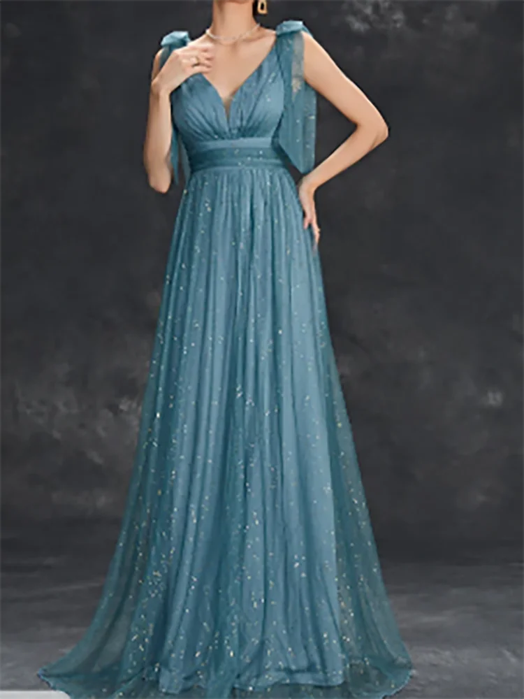 

Classic V-Neck Beading Sleeveless Mother Of Bride Wedding Dresses Bridal Gowns Customized
