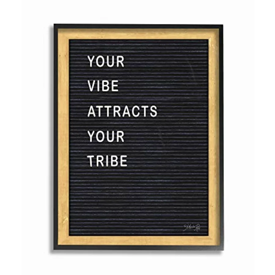 

Настенная декоративная доска с надписью «Your Vibe Your Tribe» в черной рамке, 11 x 14 дюймов, разноцветная