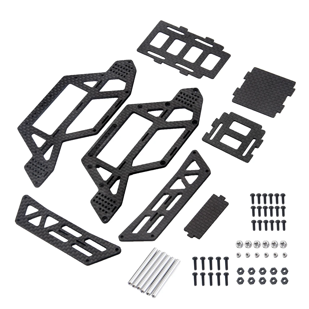 MIBIDAO Carbon Fiber Frame Body Shell Roll Cage for Axial SCX24 Deadbolt C10 Wrangler Gladiator Bronco 1/24 RC Car Upgrade Parts