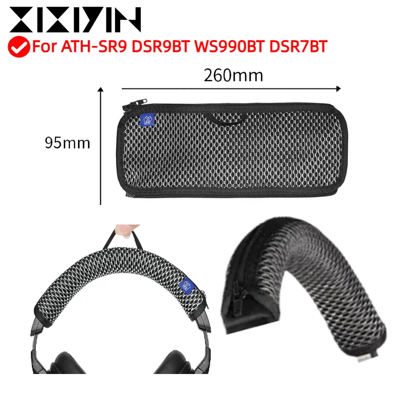 

XIXIYIN Zipper head beam grid protective cover/hook head beam cover For ATH-SR9 DSR9BT WS990BT DSR7BT Headphones Easy to clean